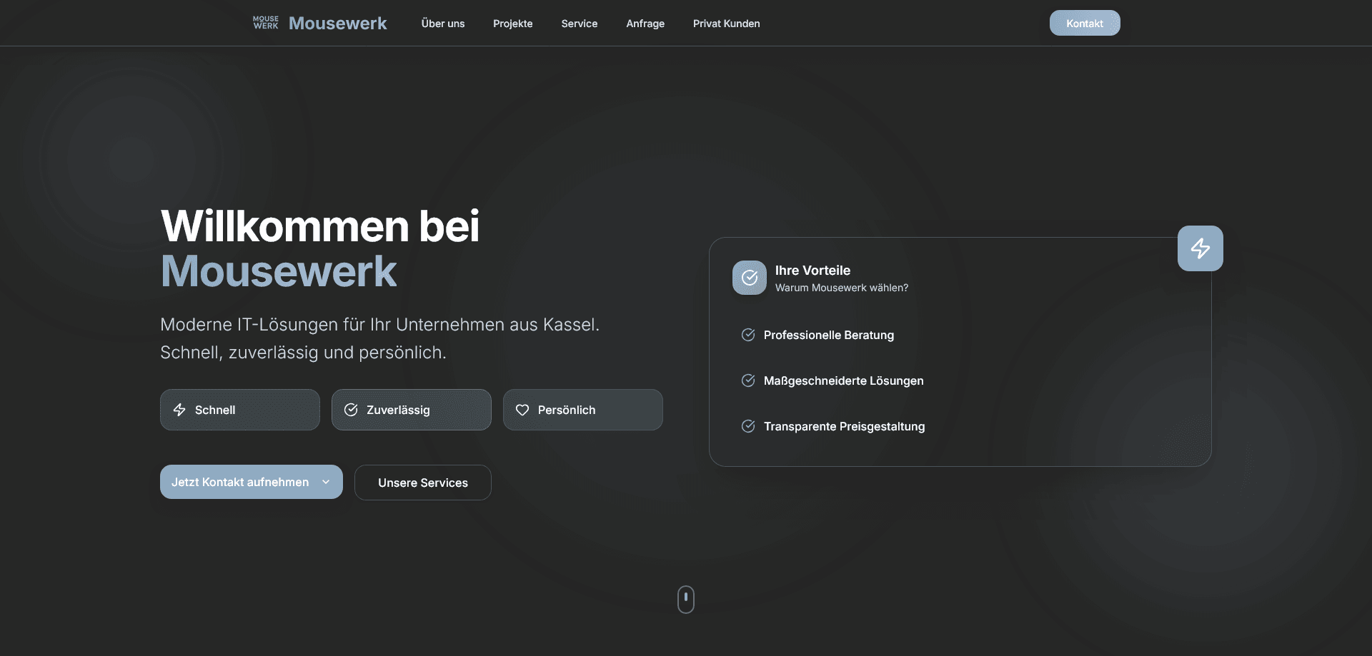 Screenshot of Mousewerk.de project